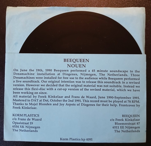 Nouen - Beequeen (One sided 7" flexi-disc to be played at 78 rpm) - Image 2